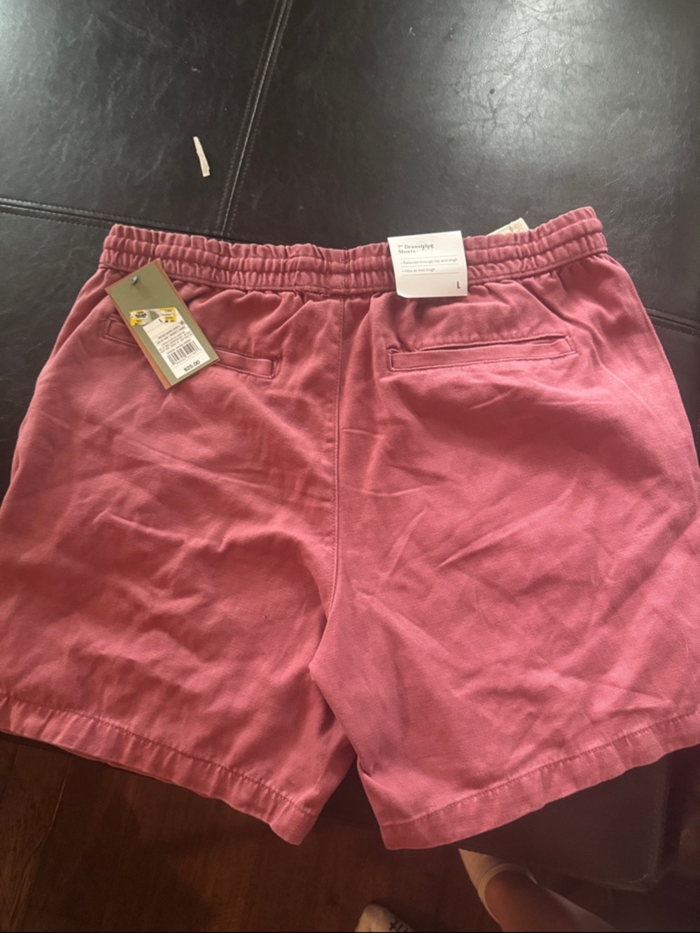 Target Vintage Washed Drawstring Shorts in Rust color szL lightweight jean style - Picture 4 of 4